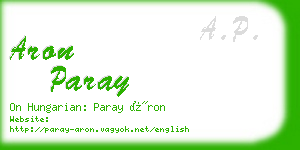 aron paray business card